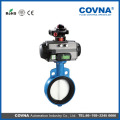 pneumatic EPDM seat butterfly valve wafer type DN100